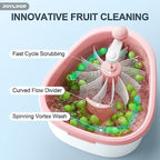 Fruit Cleaning Device – Hands-Free Spinning Vortex Washer