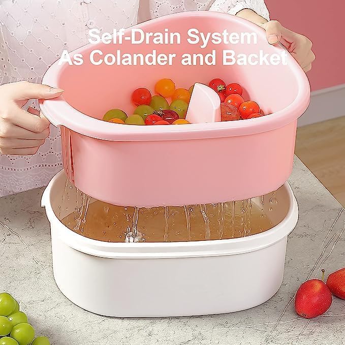 Fruit Cleaning Device – Hands-Free Spinning Vortex Washer