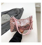 SpakLuxe Shoulder Bag -Pink Sequin