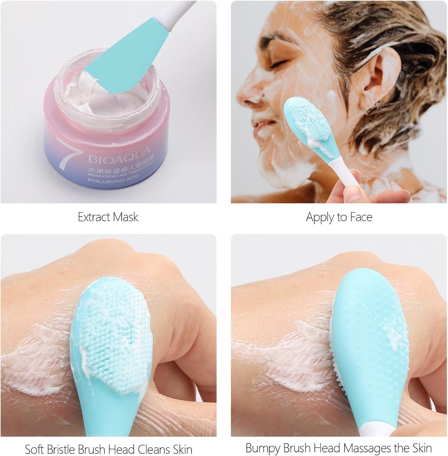BlushBelle GlowDuo Silicone Face Cleansing Brush