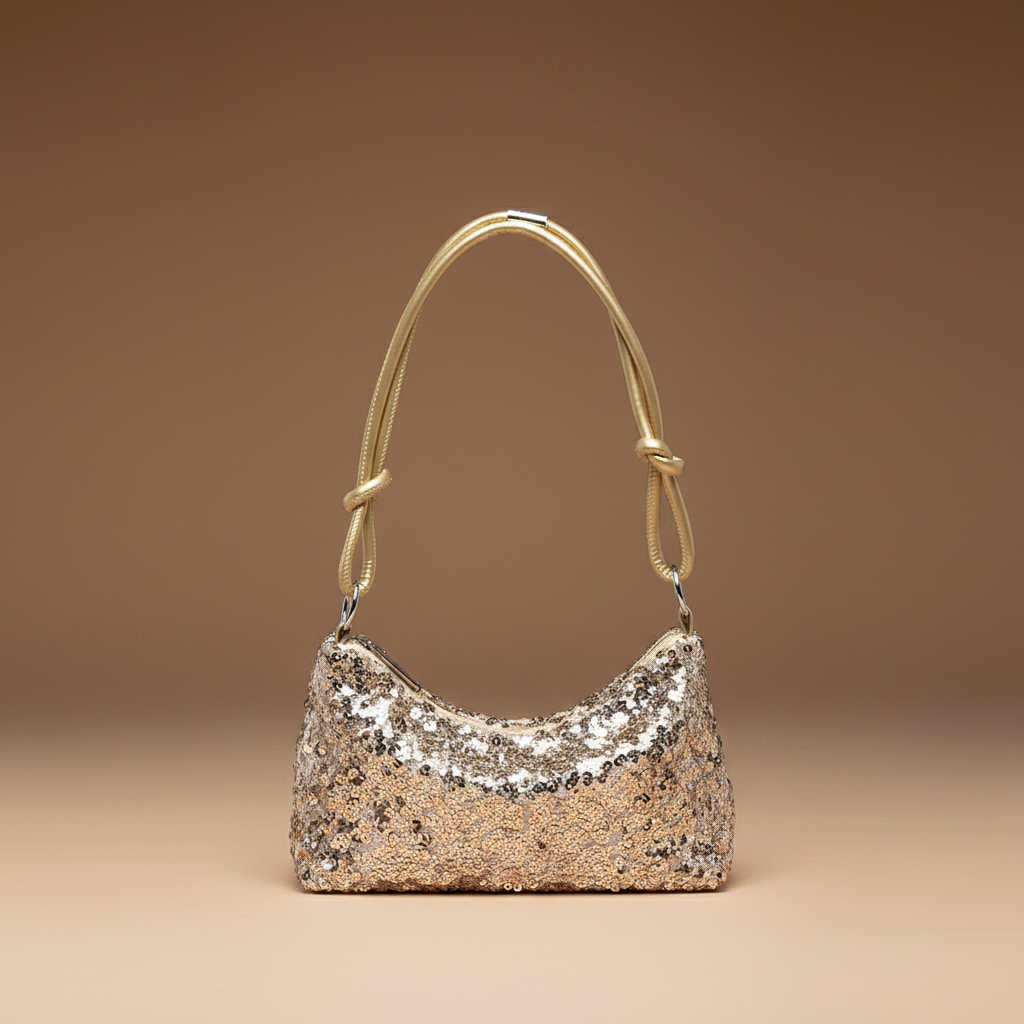 SpakLuxe Shoulder Bag - Gold Sequin