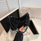 SpakLuxe Shoulder Bag - Black Sequin