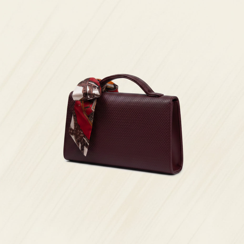 Élan Noir Hand Bag -Maroon