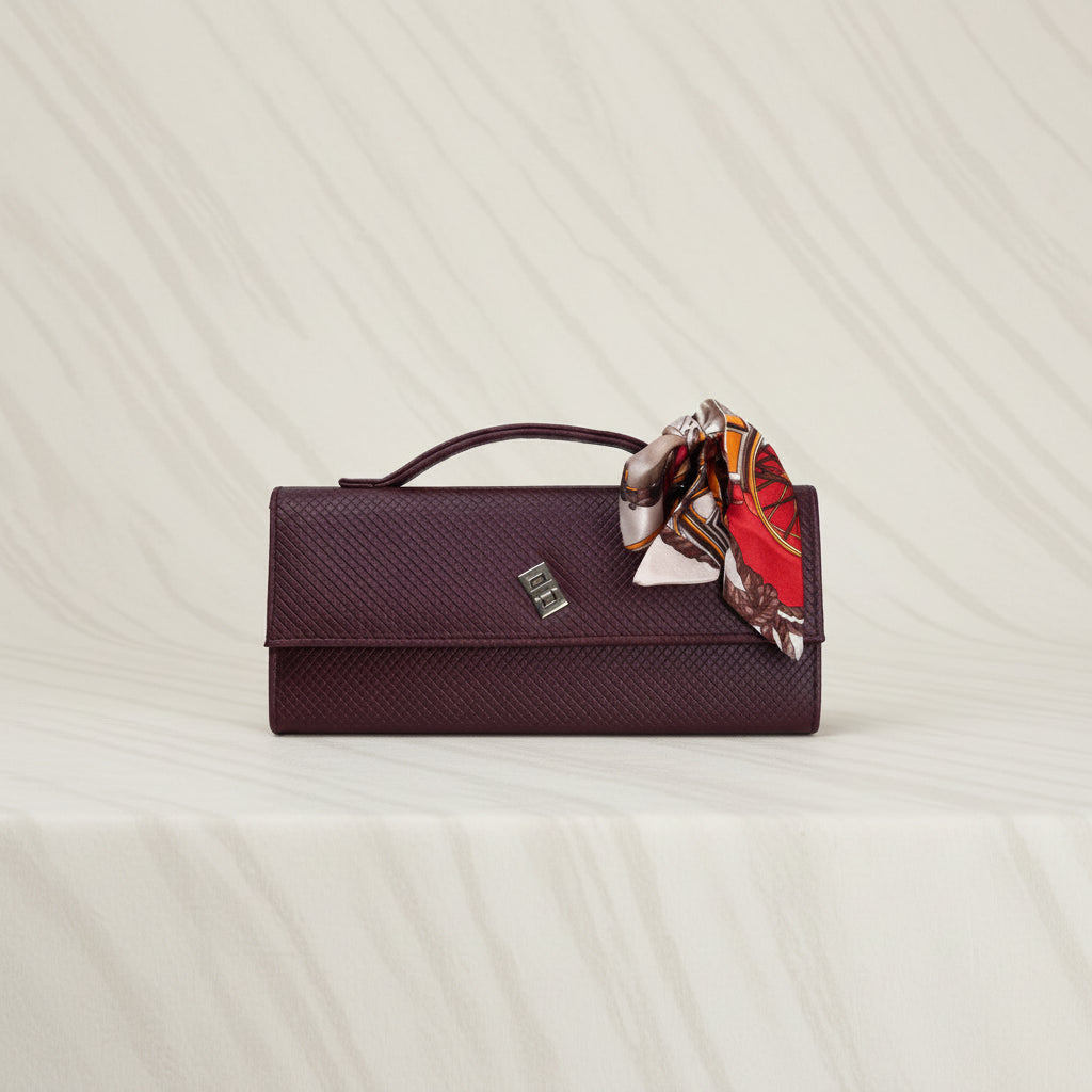 Élan Noir Hand Bag -Maroon