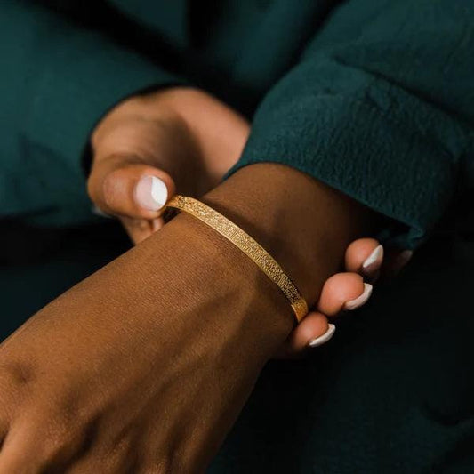 T.H.E™-Ayatul Kursi Cuff Bracelet Stainless Steel Engraved