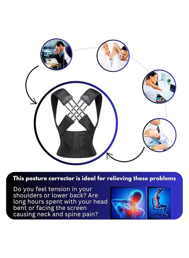 T.H.E™-Posture Corrector Brace for Men & Women – Adjustable Back Support